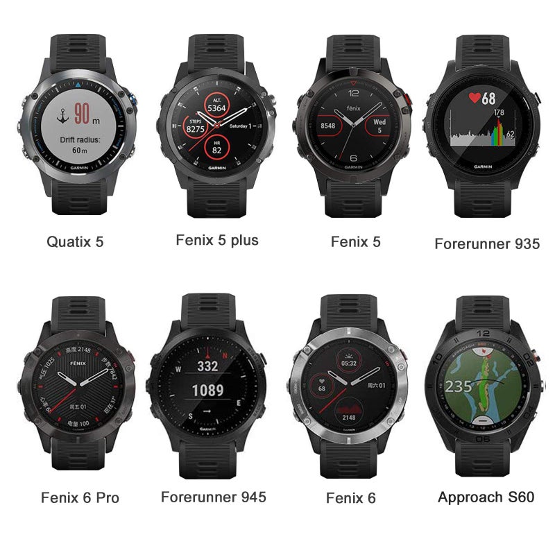 ISABAKE Band for Garmin Forerunner 935/Forerunner 945/Forerunner 745,Compatible with Fenix 5/ Fenix 5Plus/ Fenix 6/ Fenix 6 Pro/Approach S60,Soft Silicone 22mm Replacement Bands - Image 3